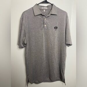 Peter Millar Summer Comfort Polo Shirt Men's Size Medium Gray